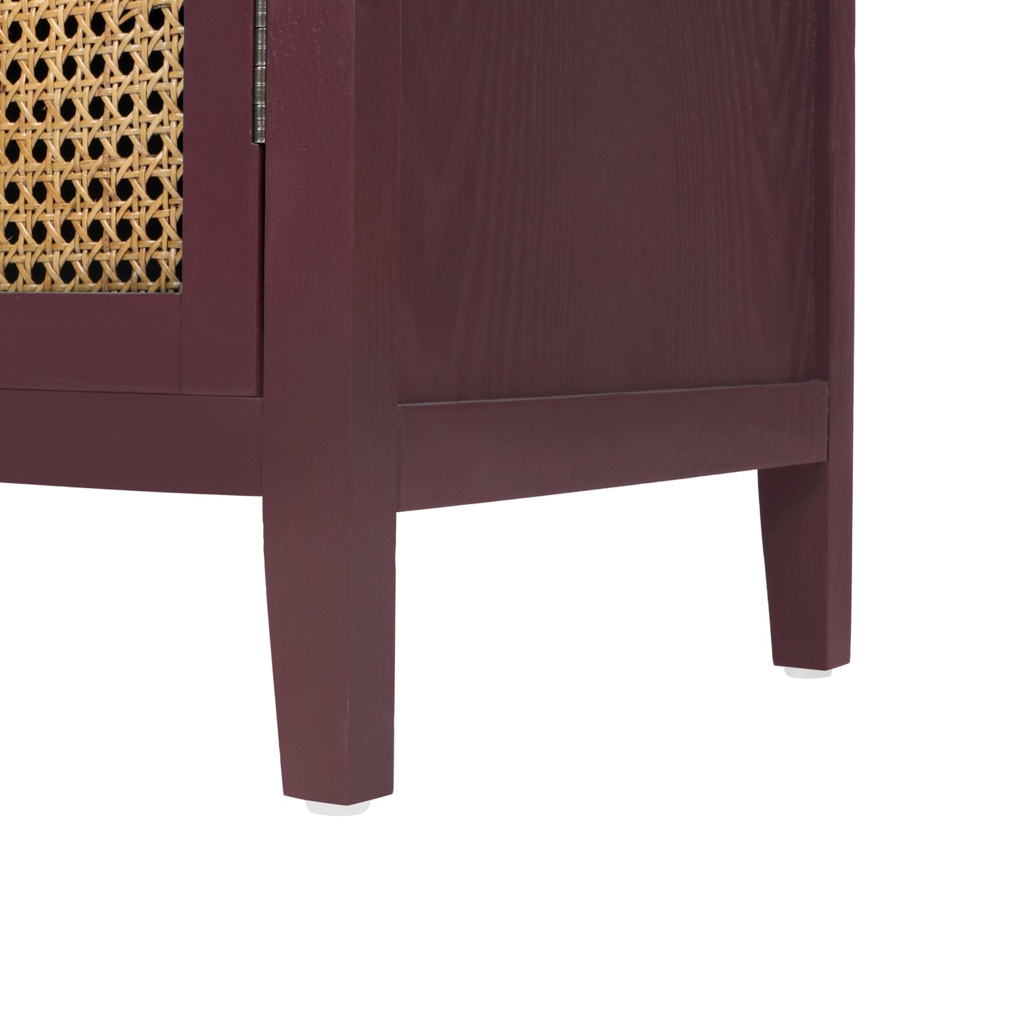 Set of 2, 2 Door Cabinet,Naturel Rattan,Suitable for Bedroom, Living Room, Study