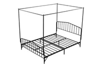 Detachable Queen Anti-Noise Metal Canopy Bed