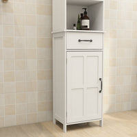 Floor Standing Cabinet with 1 Door and 1 Drawer - White