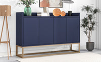 TREXM Modern Sideboard Elegant Buffet Cabinet with Large Storage Space for Dining Room, Entryway (Navy)