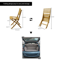 2 Pieces Outdoor Folding Chairs Aluminum Patio Dining Chair Weather-Resistant Lawn Chair