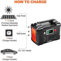 200W Portable Power Station,40800mAh Solar Generator with 110V AC Outlet/2 DC Ports/3 USB Ports, Backup Battery Pack Power Supply for CPAP Outdoor Advanture Load Trip Camping Emergency