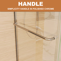 60 in. x 70 in. Traditional Sliding Shower Door in Chrome with Clear Glass