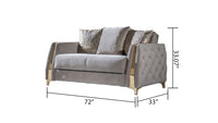 Lust 2Pc Modern Living Room Set  in Taupe