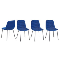 Dining Chair set of 4 PCS（BLUE），Modern style，New technology，Suitable for restaurants, cafes, taverns, offices, living rooms, reception rooms.Simple structure, easy installation.