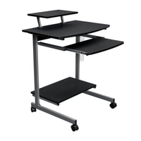 Techni Mobili Compact Computer Cart With Storage, Graphite