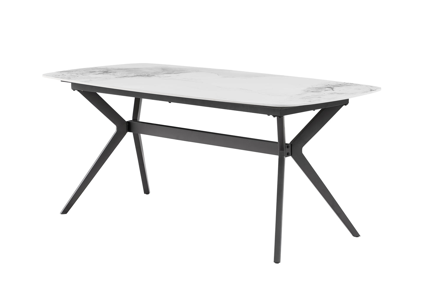 Morden Horse belly shape dining table with metal base