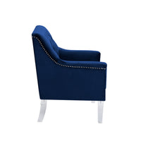 Living Room CHAIR Navy Blue Velvet