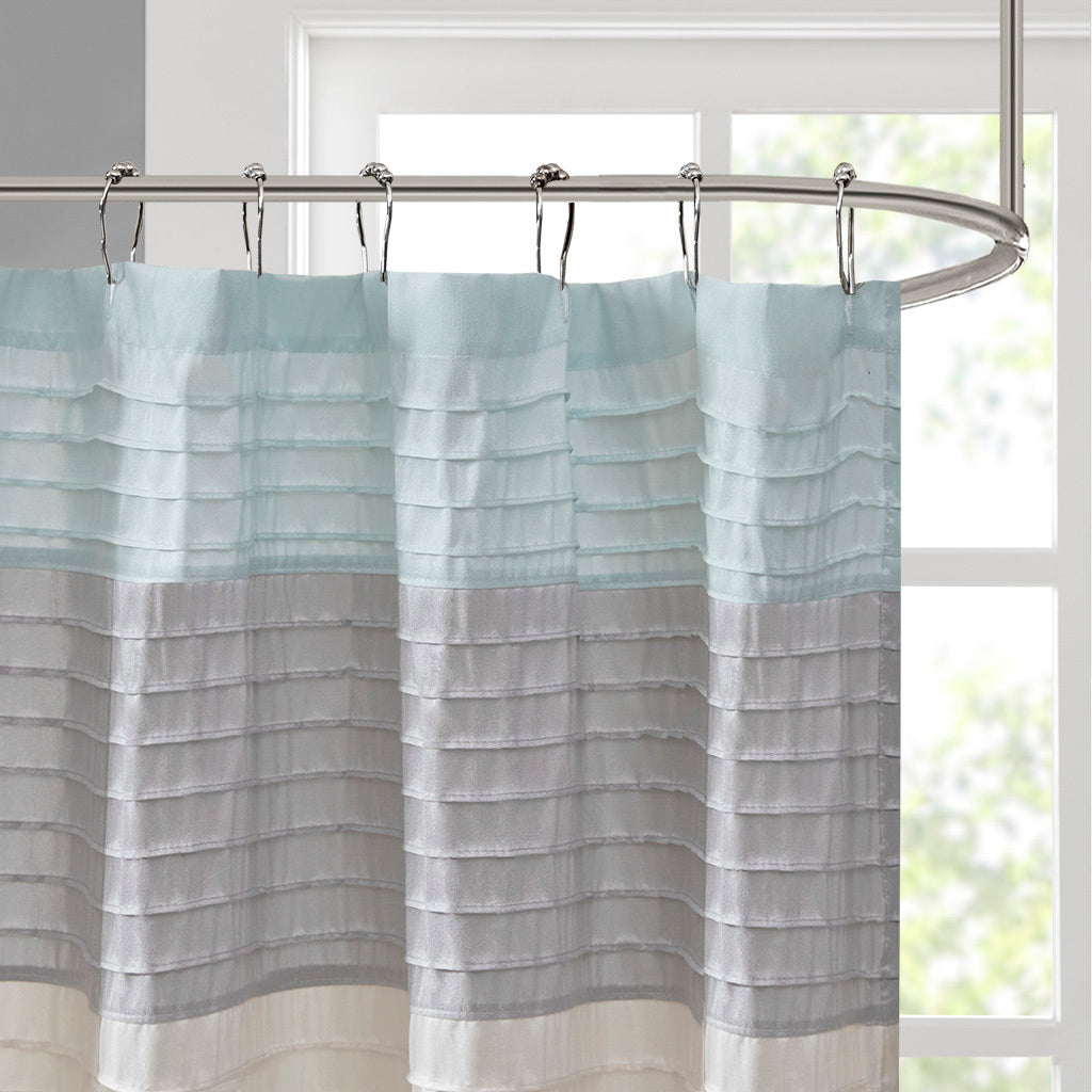 Faux Silk Shower Curtain