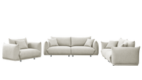 3-seater + 2-seater + 1-seater combination sofa Modern Couch for Living Room Sofa,Solid Wood Frame and Stable Metal Legs, 5 Pillows, Sofa Furniture for Apartment