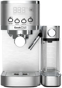 Geek Chef Espresso and Cappuccino Machine with Automatic Milk Frother,20Bar Espresso Maker for Home, for Cappuccino or Latte,with ESE POD filter, Stainless Steel, Gift for Coffee Lover Ban on Amazon