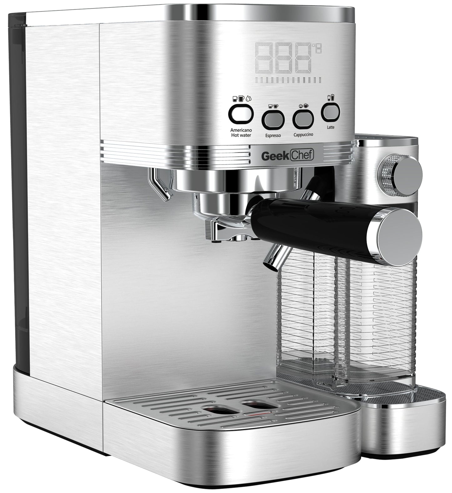 Geek Chef Espresso and Cappuccino Machine with Automatic Milk Frother,20Bar Espresso Maker for Home, for Cappuccino or Latte,with ESE POD filter, Stainless Steel, Gift for Coffee Lover Ban on Amazon