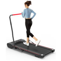 Under Desk Walking Pad Treadmill Foldable with Handlebar Remote Controll, 300 LB Capacity