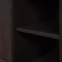 30" Bathroom Vanity Base Only, Solid Wood Frame, Bathroom Storage Cabinet with Doors and Drawers, Brown