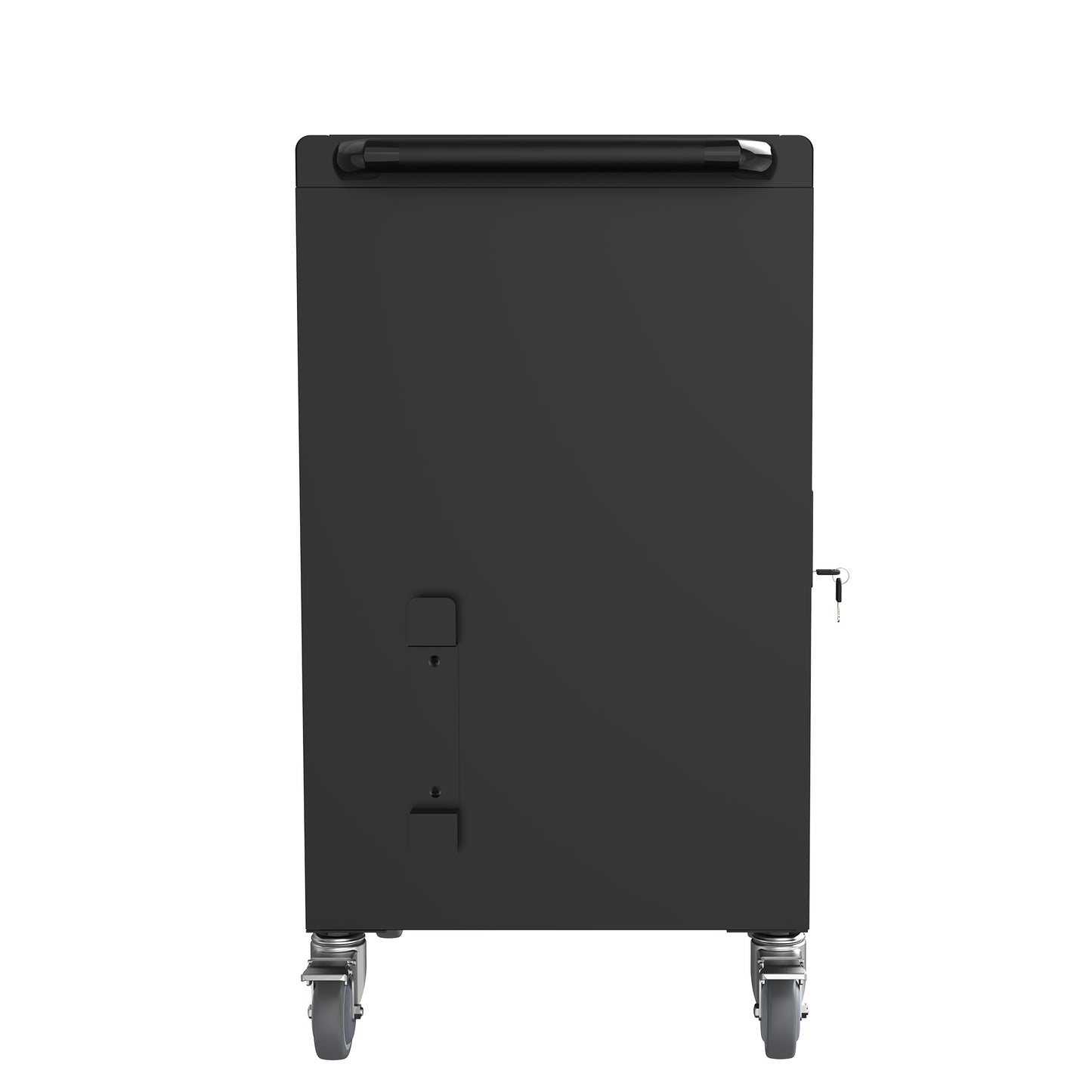 Mobile Charging Cart and Cabinet for Tablets Laptops 30-Device With Combination Lock--Black