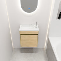 Bathroom Vanity With Single Sink,18 Inch For Small Bathroom (Excluding Faucets)