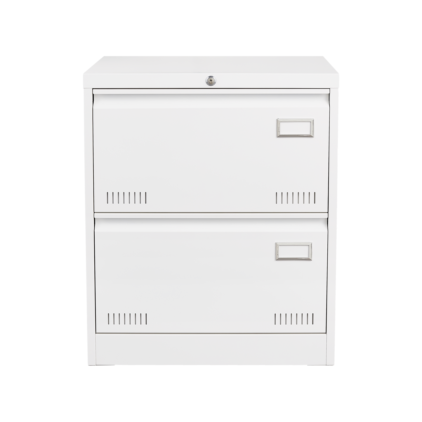 Filing Cabinet Lateral File Cabinet 2 Drawer, White Filing Cabinets with Lock, Locking Metal File Cabinets Three Drawer Office Cabinet for Legal/Letter/A4/F4 Home Offic