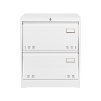 Filing Cabinet Lateral File Cabinet 2 Drawer, White Filing Cabinets with Lock, Locking Metal File Cabinets Three Drawer Office Cabinet for Legal/Letter/A4/F4 Home Offic