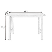 TOPMAX Farmhouse Wood Dining Table for 4, Kitchen Table for Small Places, Gray