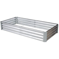 Galvanized Planter Bed,Galvanized Raised Garden Bed Kit, Galvanized Planter Raised Garden Boxes Outdoor, Square Large Metal Raised Garden Beds for Vegetables,6*3*1ft 2pcs