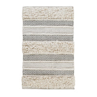 Woven Texture Stripe Bath Rug