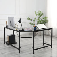 High quality safe and environmentally friendly office home school Black L-shaped corner desk