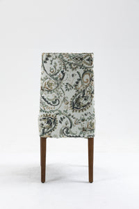 Cover Removable Interchangeable and Washable Taupe Cashew Fabric Upholstered Parsons Chair with Solid Wood Legs 2 PCS