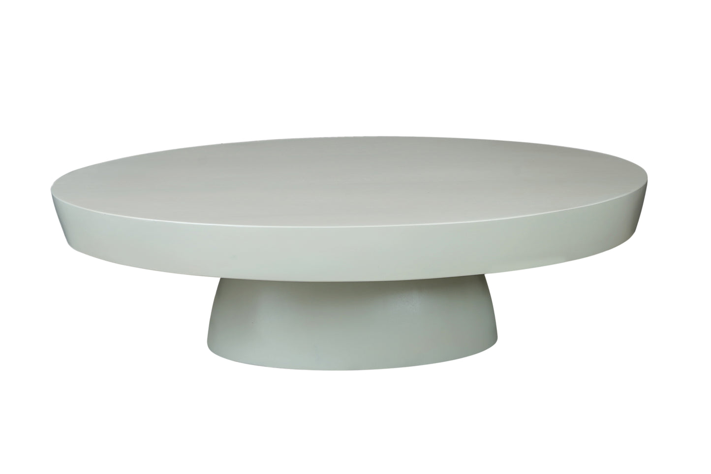 Premium Oval White Wooden Coffee Table