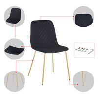 Dining chair  set of 4 PCS（BLACK），Modern style，New technology，Suitable for restaurants, cafes, taverns, offices, living rooms, reception rooms.Simple structure, easy installation.