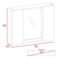 Artemisa Medicine Cabinet, Double Door, Mirror, One External Shelf  -White