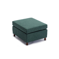 2 Seat Module Sectional Sofa Couch With 1 Ottoman for living room,Seat Cushion and Back Cushion Non-Removable and Non-Washable,Green