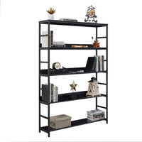 [VIDEO] 5-Tier Home Office Bookcase Open Bookshelf Storage Large 5 Shelf Bookshelf Furniture with Metal Frame, Black