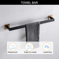 5 Pieces Bathroom Hardware Accessories Set Towel Bar Set Wall Mounted,Stainless Steel