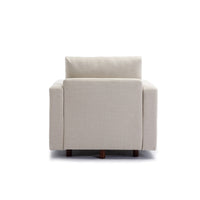 4 Seat Module Sectional Sofa Couch With 2 Ottoman for living room,Seat Cushion and Back Cushion Non-Removable and Non-Washable,Cream