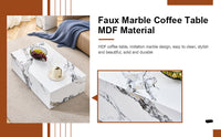 A stylish and durable design paired with a modern 3 piece coffee table set with marble patterns.