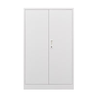 Metal Storage Cabinet with Locking Doors and Adjustable Shelf, Folding Filing Storage Cabinet , Folding Storage Locker Cabinet for Home Office,School,Garage, White