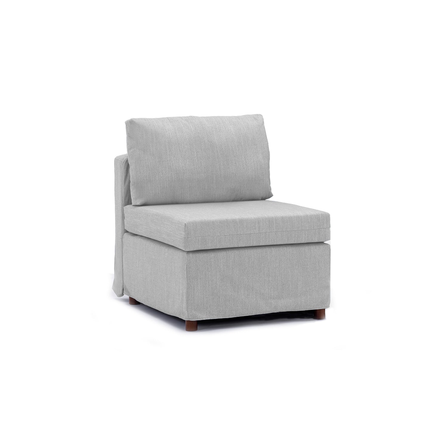 4 Seat Module Sectional Sofa Couch With 2 Ottoman,Seat Cushion and Back Cushion Removable and Washable,Light Grey