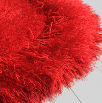 Heart Shape Hand Tufted 4-inch Thick Shag Area Rug (28-in x 32-in)