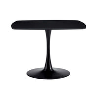 42.1"BLACK Table Mid-century Dining Table for 4-6 people With Round Mdf Table Top, Pedestal Dining Table, End Table Leisure Coffee Table