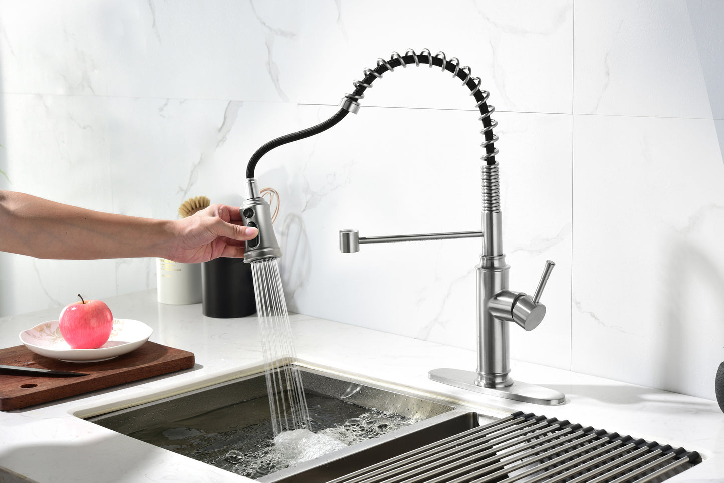 Touch Kitchen Faucet with Pull Down Sprayer Commercial Kitchen Faucet with Dual Function Pull-Down