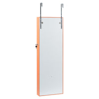 Fashion Simple Jewelry Storage Mirror Cabinet With LED Lights Can Be Hung On The Door Or Wall