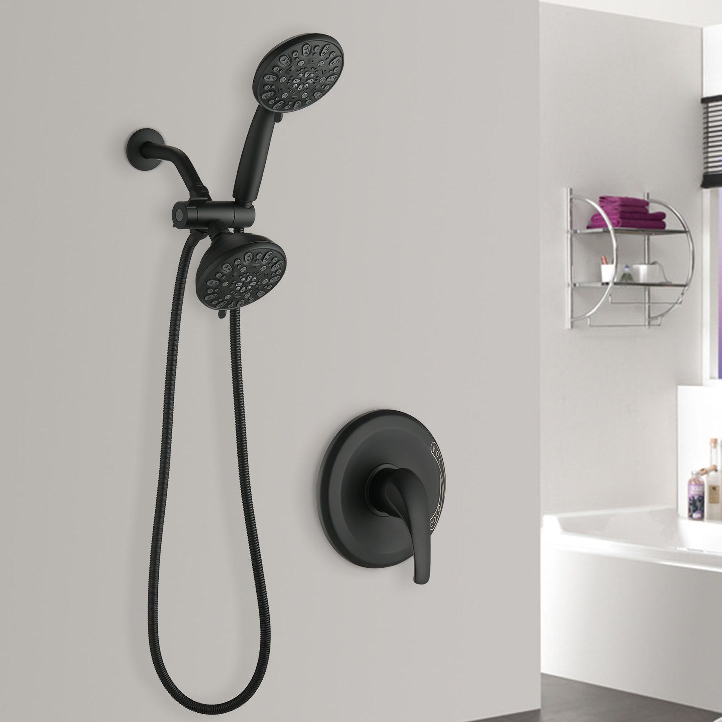 Wall Mounted Dual-Function Shower System with Valve