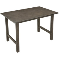 TOPMAX Farmhouse Wood Dining Table for 4, Kitchen Table for Small Places, Gray