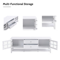 TV Stand for TVs up to 60'', Entertainment Center with Multifunctional Storage Space, TV Cabinet with Modern Design, Media Console for Living Room, Bedroom