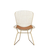 ACME Achellia Side Chair (Set-2), Whiskey PU & Gold 96849