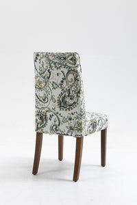 Cover Removable Interchangeable and Washable Taupe Cashew Fabric Upholstered Parsons Chair with Solid Wood Legs 2 PCS