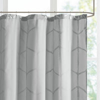 Printed Metallic Shower Curtain