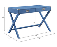 ACME Amenia Writing Desk, Blue Finish 93000