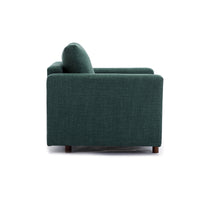 Single Seat Module Sofa Sectional Couch With Armrest With 1 Ottoman,Cushion Covers Non-removable and Non-Washable,Green