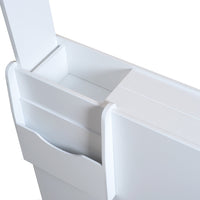 Bathroom Storage Cabinet Side Cabinet Space Saving Cabinet,White